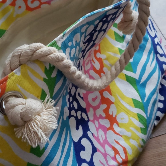 Multi colored summer tote - Picture 5 of 7